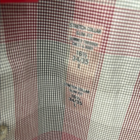 BNWT Men's Plaid Shirt - Red and Gray: SIZE 16.6/34-35 - Picture 3 of 4